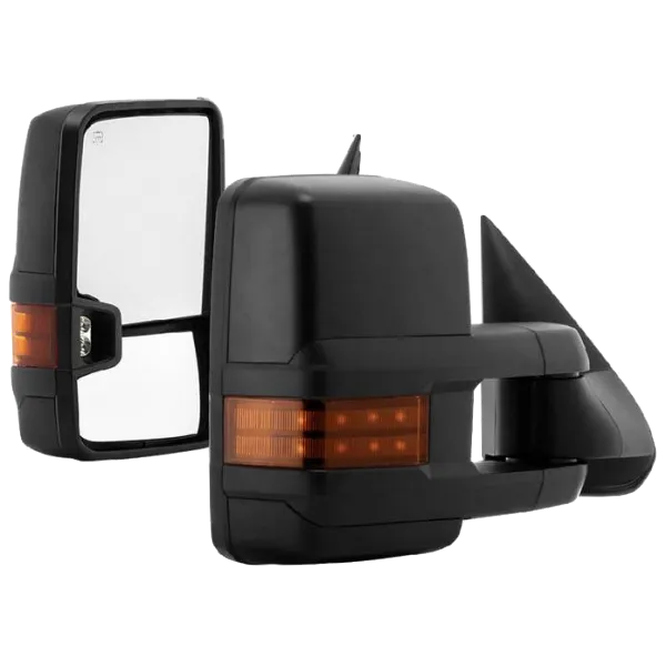 Door Mirror Set G2 Power Heated Amber LED | Spyder XTune G2 Power Heated Amber LED Telescoping Mirror Set | 9936678
