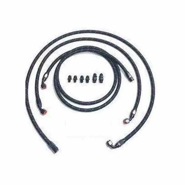 Full Send Diesel 03-07 Dodge  Stock Replacement Transmission Line Kit Black Braided