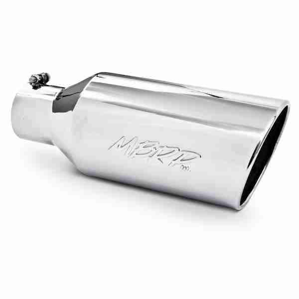 MBRP Exhaust Tail Pipe Tip 7 Inch O.D. Rolled End 4 Inch Inlet 18 Inch Length T304 Stainless Steel