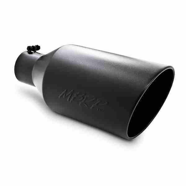 MBRP Exhaust Tip 8 Inch O.D. Rolled End 4 Inch Inlet 18 Inch Length Black Finish