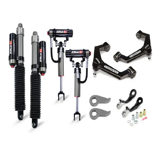 Cognito 3-Inch Elite Leveling Kit with Elka 2.5 Reservoir shocks for 20-22 Silverado/Sierra 2500-3500 2WD-4WD Trucks