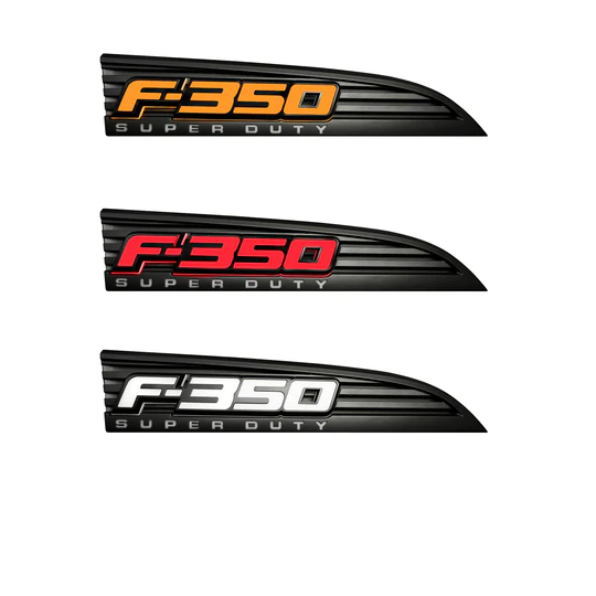 Ford F350 11-16 Illuminated Emblems Black in Amber, Red & White 264286BK