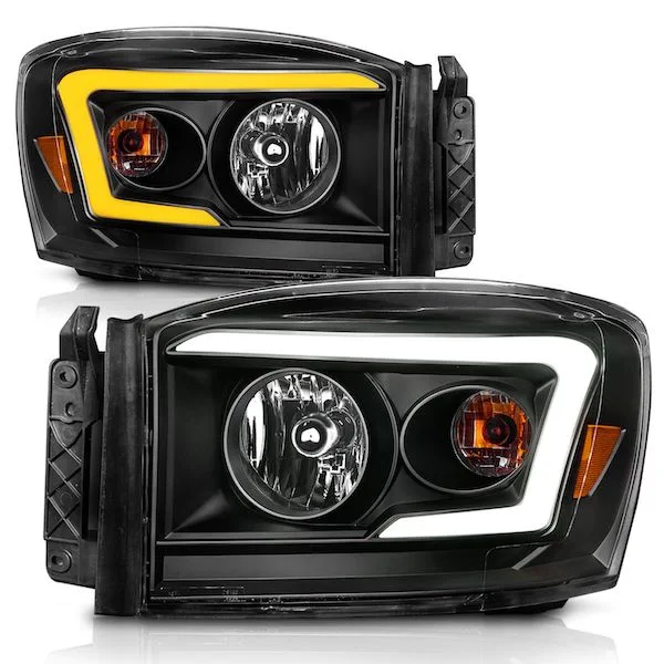 ANZO Black Switchback Crystal Headlights | 111526