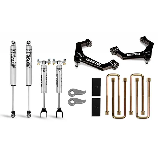 Cognito 3” Performance Uniball Leveling Lift Kit With Fox PS 2.0 IFP Shocks | 20-22 GM 2500/3500
