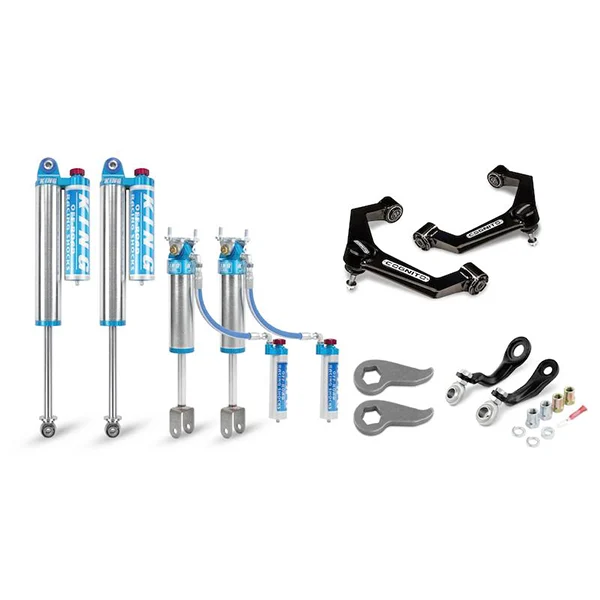 Cognito 3” Elite Leveling Kit with King 2.5 Reservoir Shocks | 11-19 GM2500/3500