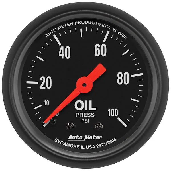Auto Meter 2604 Z-Series Oil Pressure Gauge