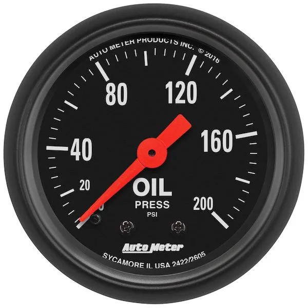 Auto Meter 2605 Z-Series Oil Pressure Gauge