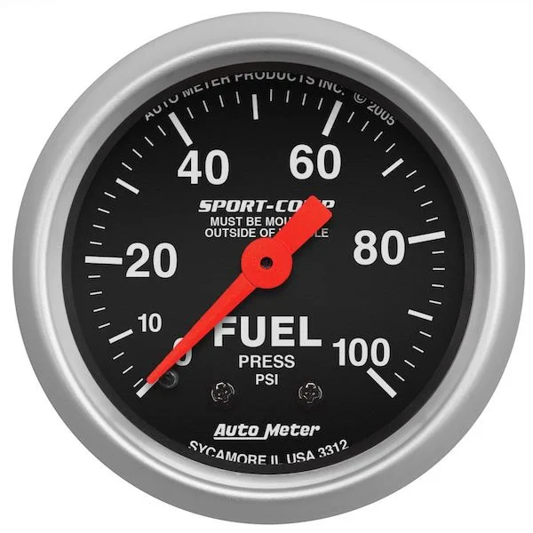 Auto Meter 3312 Sport-Comp Fuel Pressure Gauge