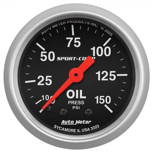 Auto Meter 3323 Sport-Comp Oil Pressure Gauge