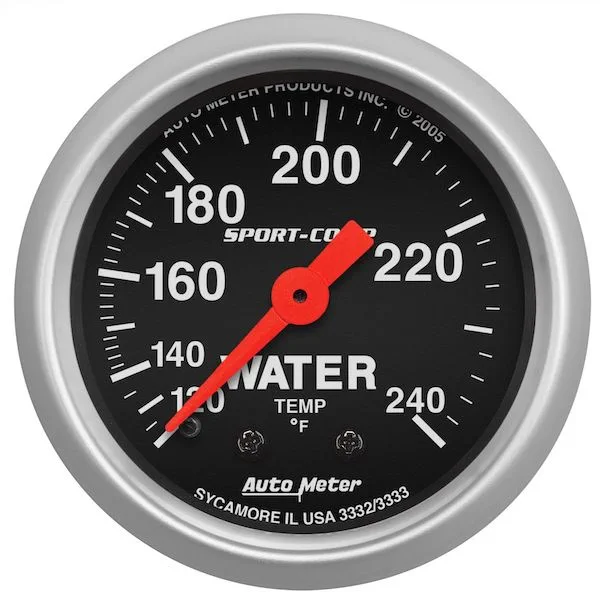 Auto Meter 3333 Sport-Comp Water Temp Gauge