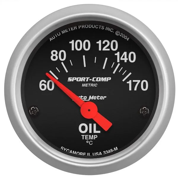 Auto Meter 3348-M Sport-Comp Oil Temp Gauge