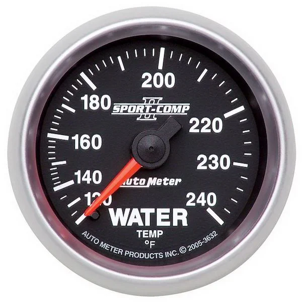 Auto Meter 3632 Sports-Comp II Water Temp Gauge
