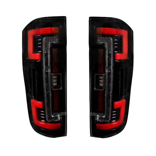 Recon 264299LEDBK Dual U-Bar Lens OLED Tail Lights | 17-19 Ford Super Duty