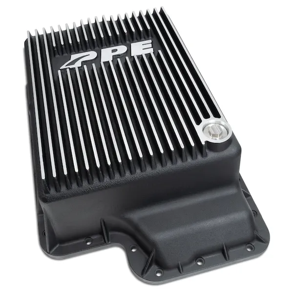 PPE Brushed Heavy Duty Aluminum 5R110 Deep Transmission Pan | 03-10 Powerstroke