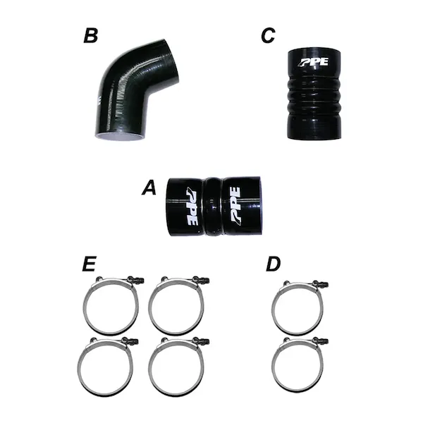 PPE LBZ/LMM 06-10 Silicone Hose And Clamp Kit Black