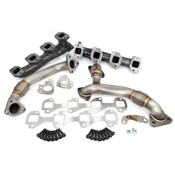 PPE 116111800 High-Flow Exhaust Manifold With Up-Pipes | 07.5-10 6.6L Duramax