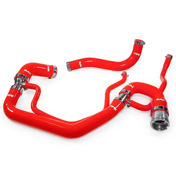PPE 119021200 Red Silicone Upper & Lower Coolant Hose Kit | 06-10 Duramax
