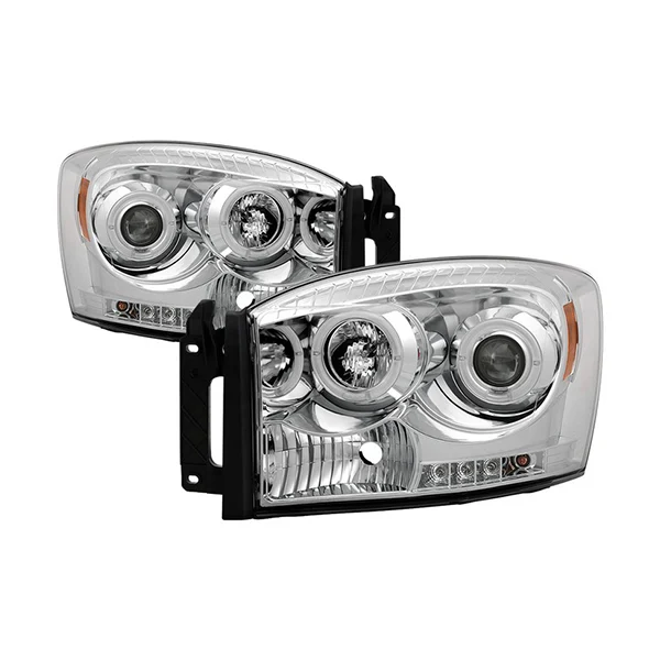 Spyder 5010018 Chrome Headlights With LED Halo | 06-09 RAM 2500/3500