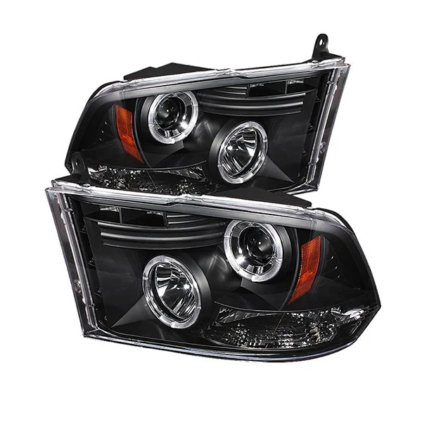 Spyder 5010032 Black Projector Headlights W/LED Halo | 10-18 RAM 2500/3500