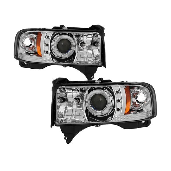Spyder 5010094 Chrome Projector Headlights W/LED Halo | 94-02 RAM 2500/3500