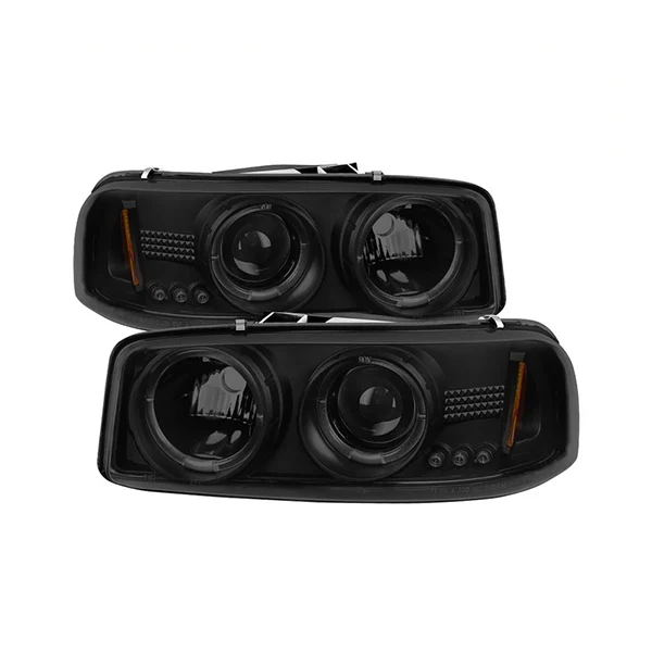 Spyder 5078292 Black Smoked Projector Headlights W/LED Halo | 00-07 Sierra