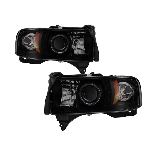 Spyder 5078414 Black Smoked Projector Headlights W/LED Halo | 94-02 RAM 2500/3500