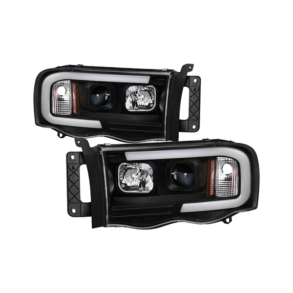Spyder 5084606 Black Projector Headlights W/Light Bar DRL | 03-05 RAM 2500/3500