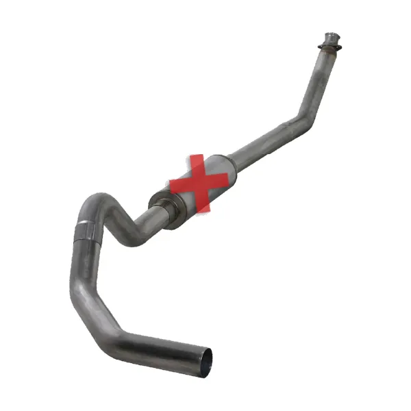 Diamond Eye K4212S-RP 4” Stainless Turbo Back Single Side Exhaust (No Muffler) | 94-02 5.9L Cummins