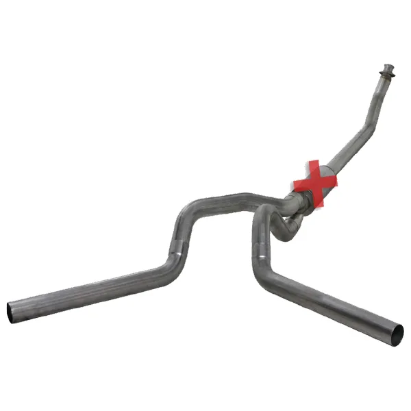 Diamond Eye K4214S-RP 4” Stainless Turbo Back Dual Side Exhaust (No Muffler) | 94-02 5.9L Cummins