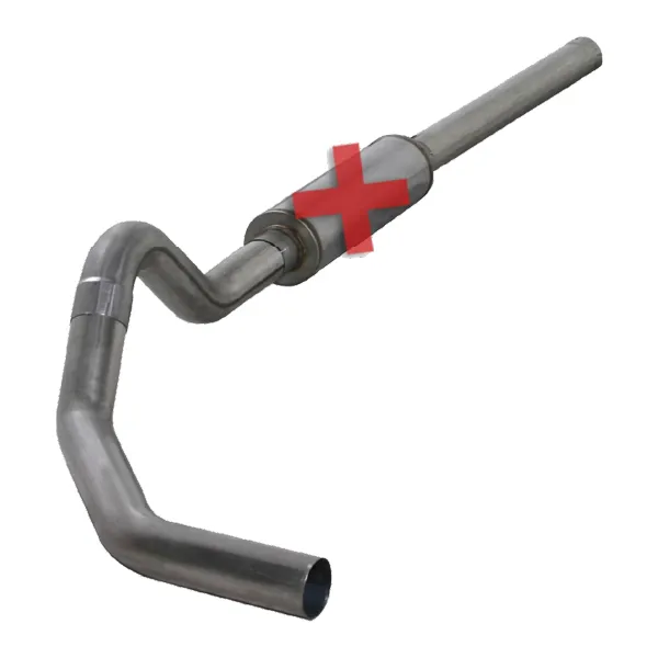 Diamond Eye K4234S-RP 4” Stainless Cat Back Single Side Exhaust (No Muffler) | 04.5-07.5 5.9L Cummins