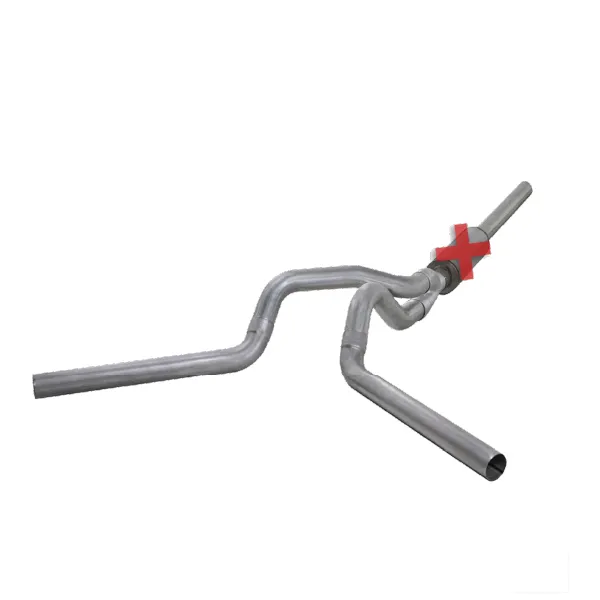 Diamond Eye K4236A-RP 4” Aluminized Cat Back Dual Side Exhaust (No Muffler) | 04.5-07.5 5.9L Cummins