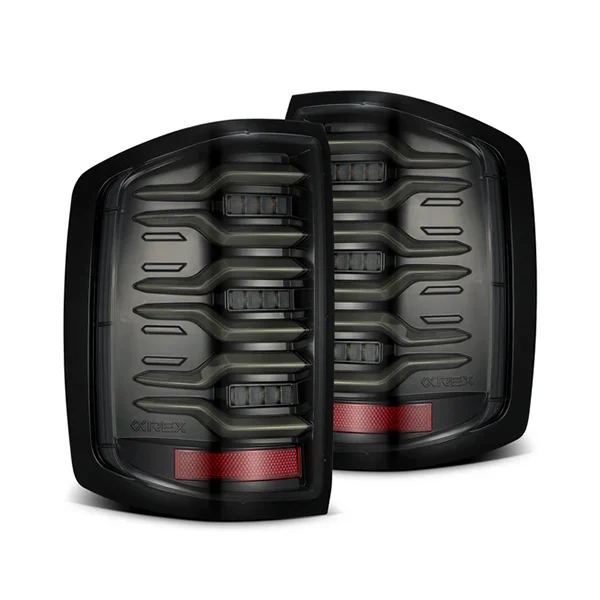 Alpharex 620040 Luxx-Series Alpha-Black LED Tail Lights | 15-19 Silverado/Sierra 2500HD/3500HD